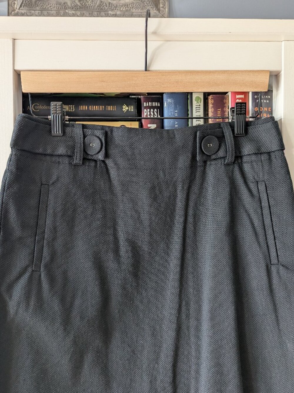 Woven Texture A-Line Skirt / Size 6